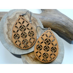 BOUCLE D'OREILLE EN BOIS