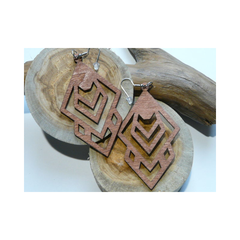 BOUCLE D'OREILLE EN BOIS