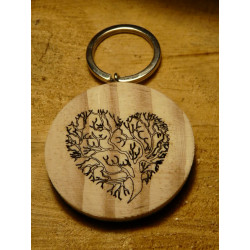 PORTE CLE BOIS ROND