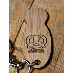 PORTE CLE BOIS JETON DE CADDIE BRETZEL